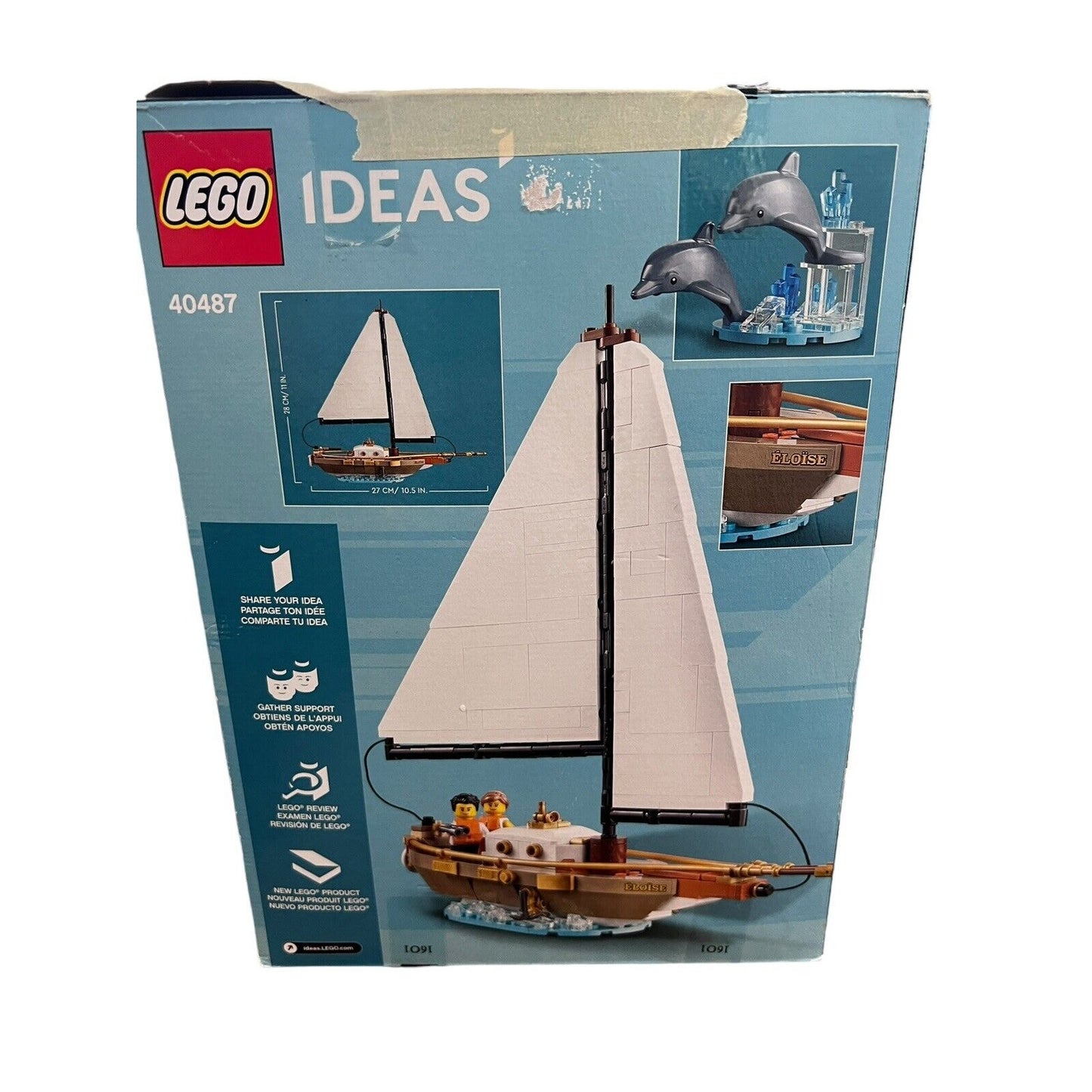 LEGO IDEAS SAILBOAT ADVENTURE SET 40487 Mini Figs Dolphin Boat New Damaged Box