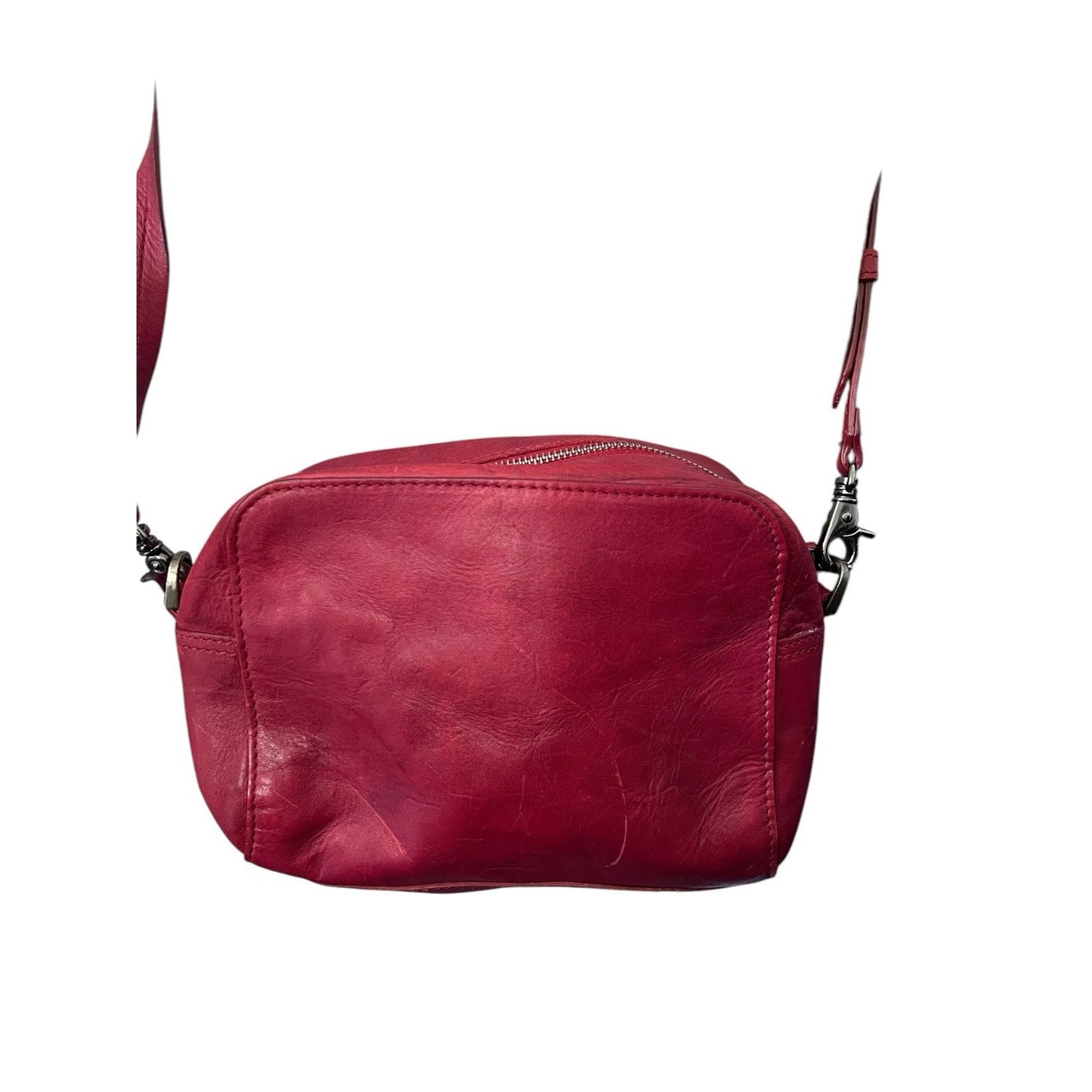 Velez Leather Handbag Crossbody Red Tassels Adjustable Strap