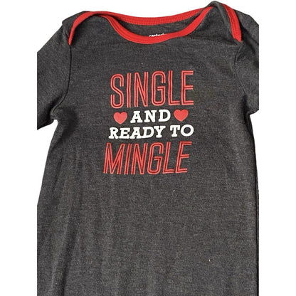 12 Months Carters One Piece Outfit Single And Ready To Mingle