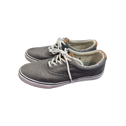 Size 11.5 Sperry Top Sider Mens Striper Ii Gray Fashion Sneaker L17-61790