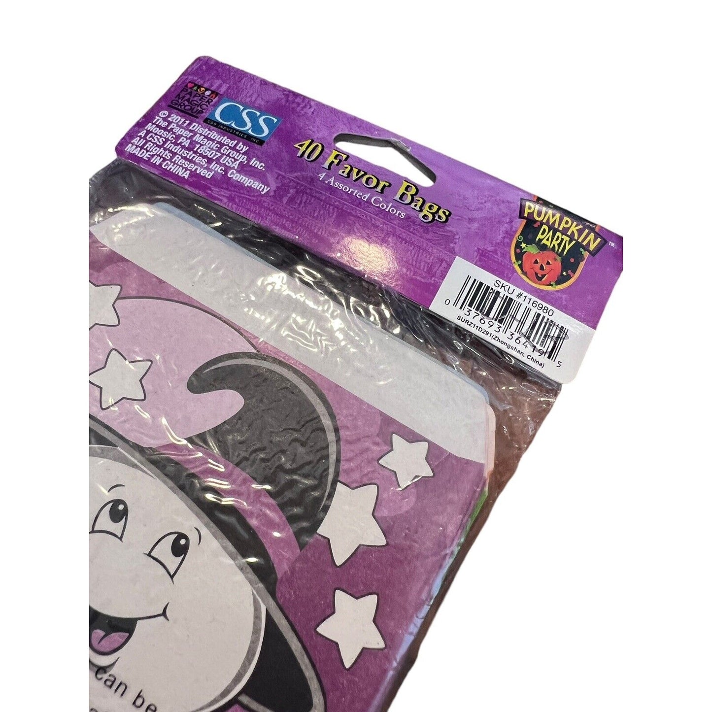 Ghost Halloween Candy Trick Or Treat Bags Two Sets Of 40ct NOS Multicolor