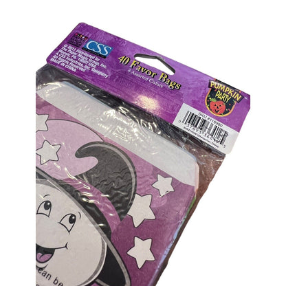 Ghost Halloween Candy Trick Or Treat Bags Two Sets Of 40ct NOS Multicolor