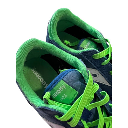 Saucony Jazz Original SK266316 Blue Green Suede Sneakers Shoes Youth 13