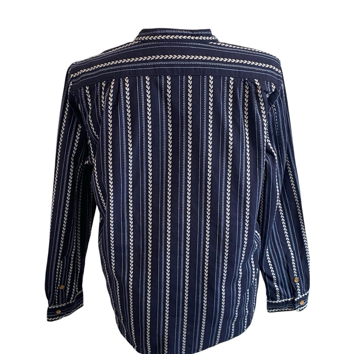 Size XL J. Peterman Tunic Top Navy Blue Great Basin Blouse