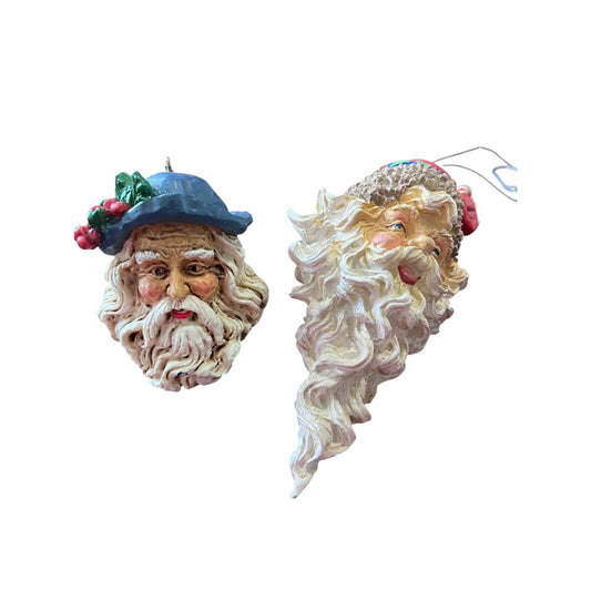 Santa Claus Old World Style Classic Resin Christmas Ornament Set Holiday