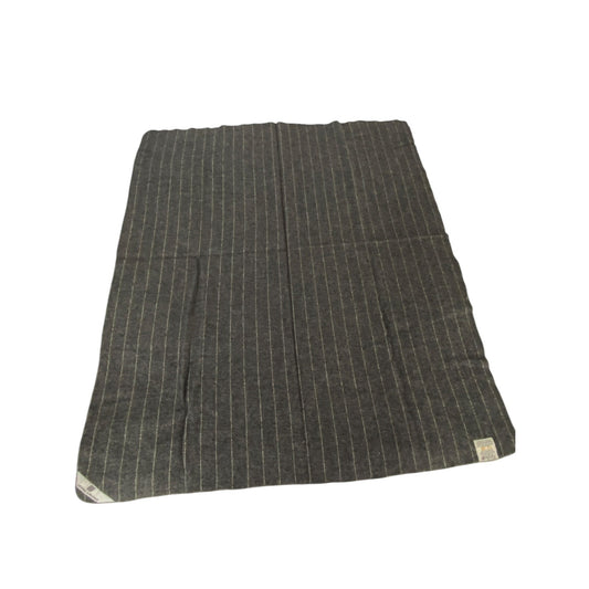 Vintage United Airlines Faribo Blanket Wool Blend 38”x46” Set Of Two Gray Nap