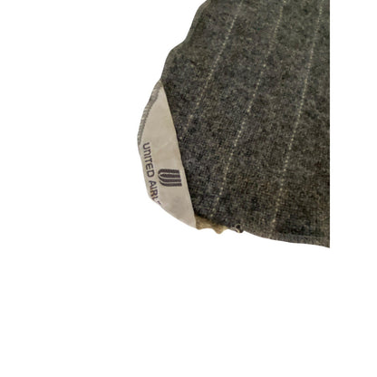 Vintage United Airlines Faribo Blanket Wool Blend 38”x46” Set Of Two Gray Nap