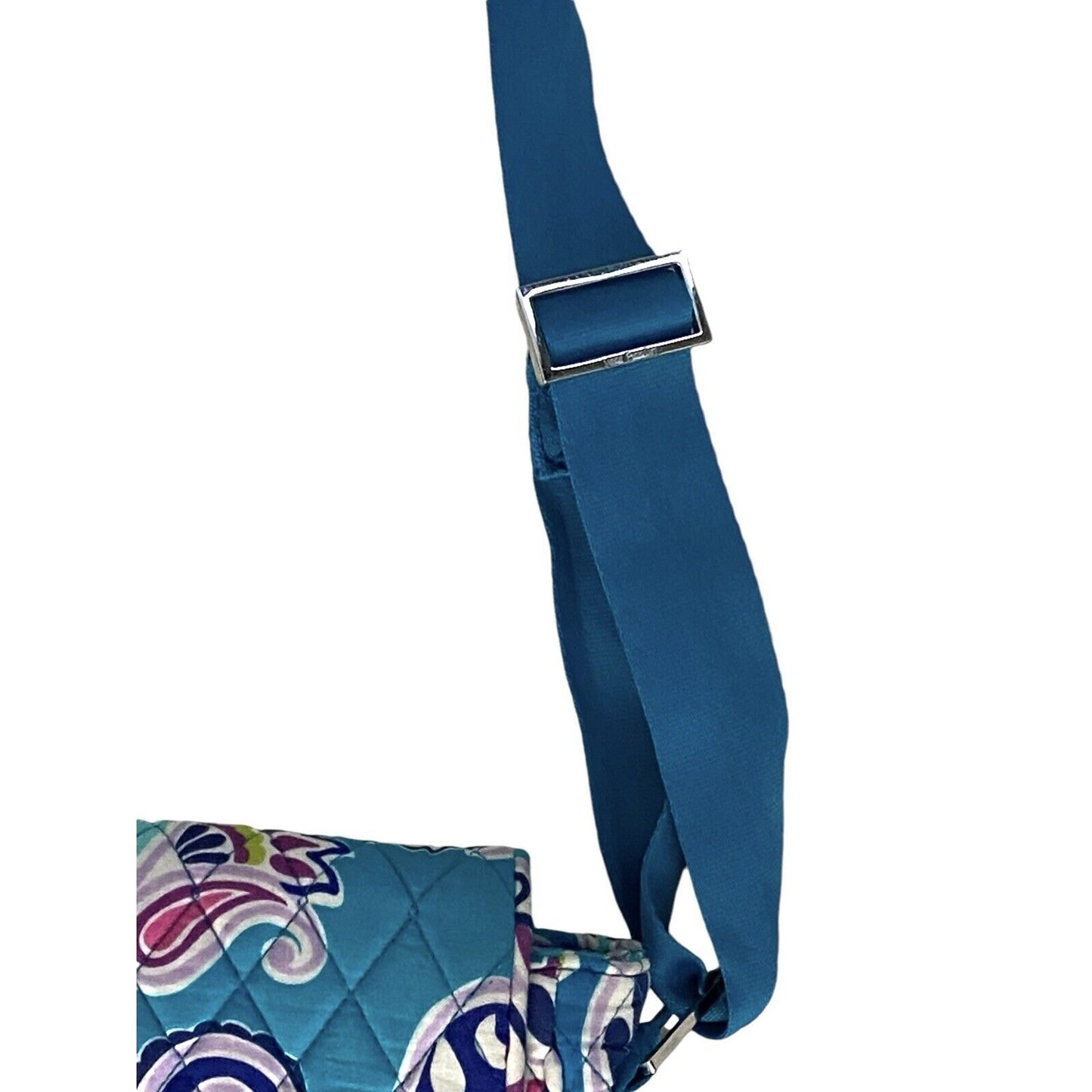 Vera Bradley Lighten Up Messenger Bag Waikiki Blue Paisley Crossbody