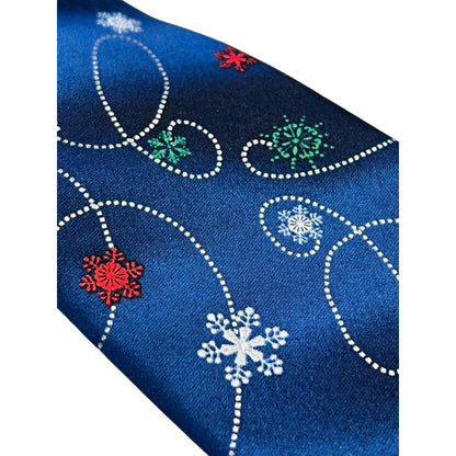 Hallmark Holiday Traditions Christmas Tie Snowflakes Whimsy Novelty Necktie New