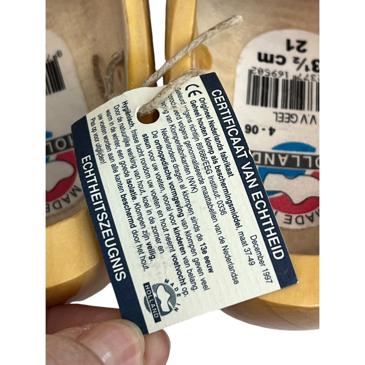 New Decorative Dutch Wooden Clogs Holland VV Geel 13 1/2 CM 21 Hand Painted Set