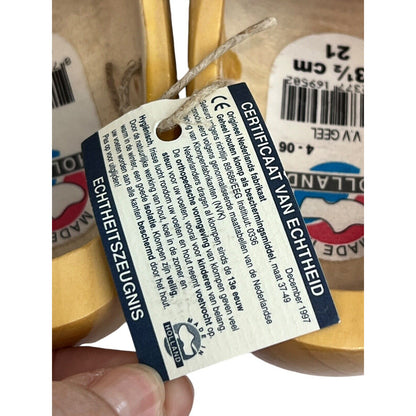 New Decorative Dutch Wooden Clogs Holland VV Geel 13 1/2 CM 21 Hand Painted Set