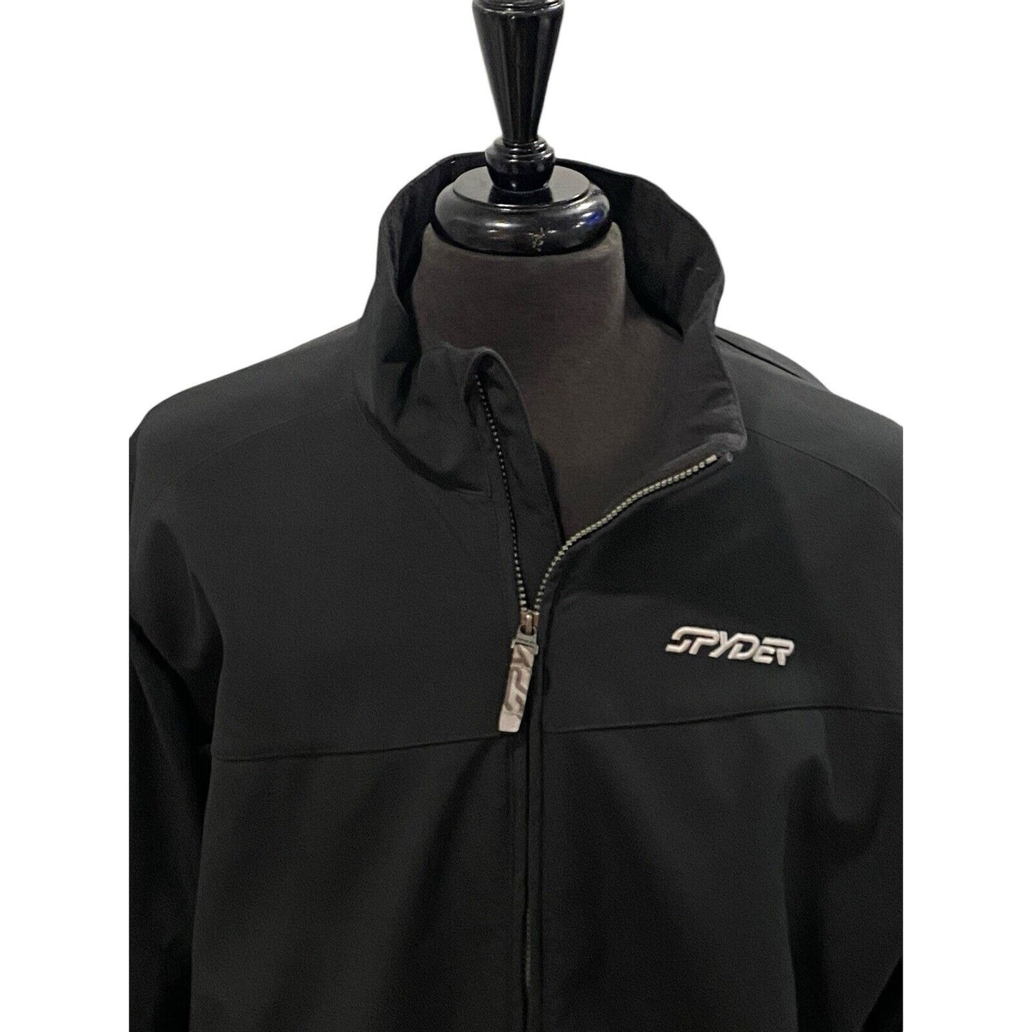 Size XXL Spyder Black Soft Shell Jacket Style RN 64902 Wind Breaker