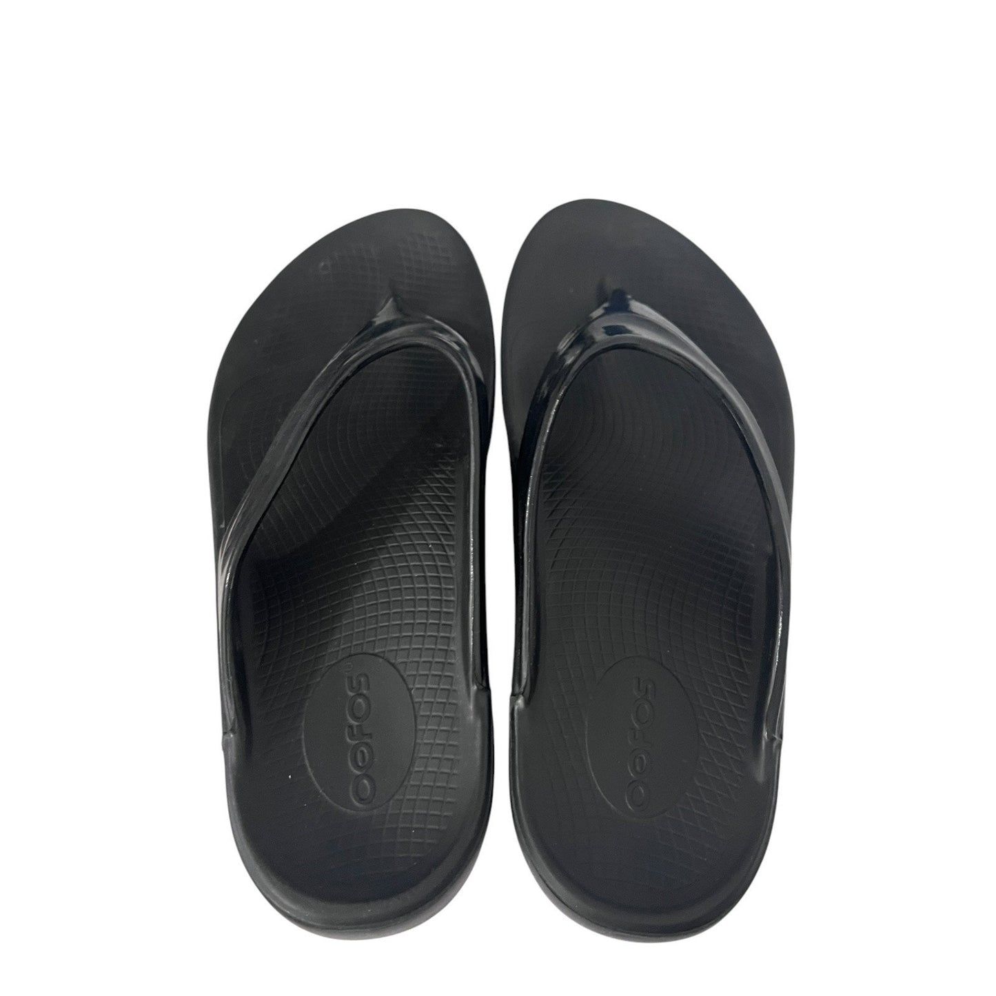 OOFOS Oolala Luxe Women Recovery Sandal Size 10 Black Comfort Flip Flops