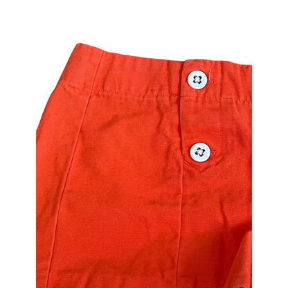 Janie & Jack Girls Shorts Size 6 Orange Nautical Double Breasted