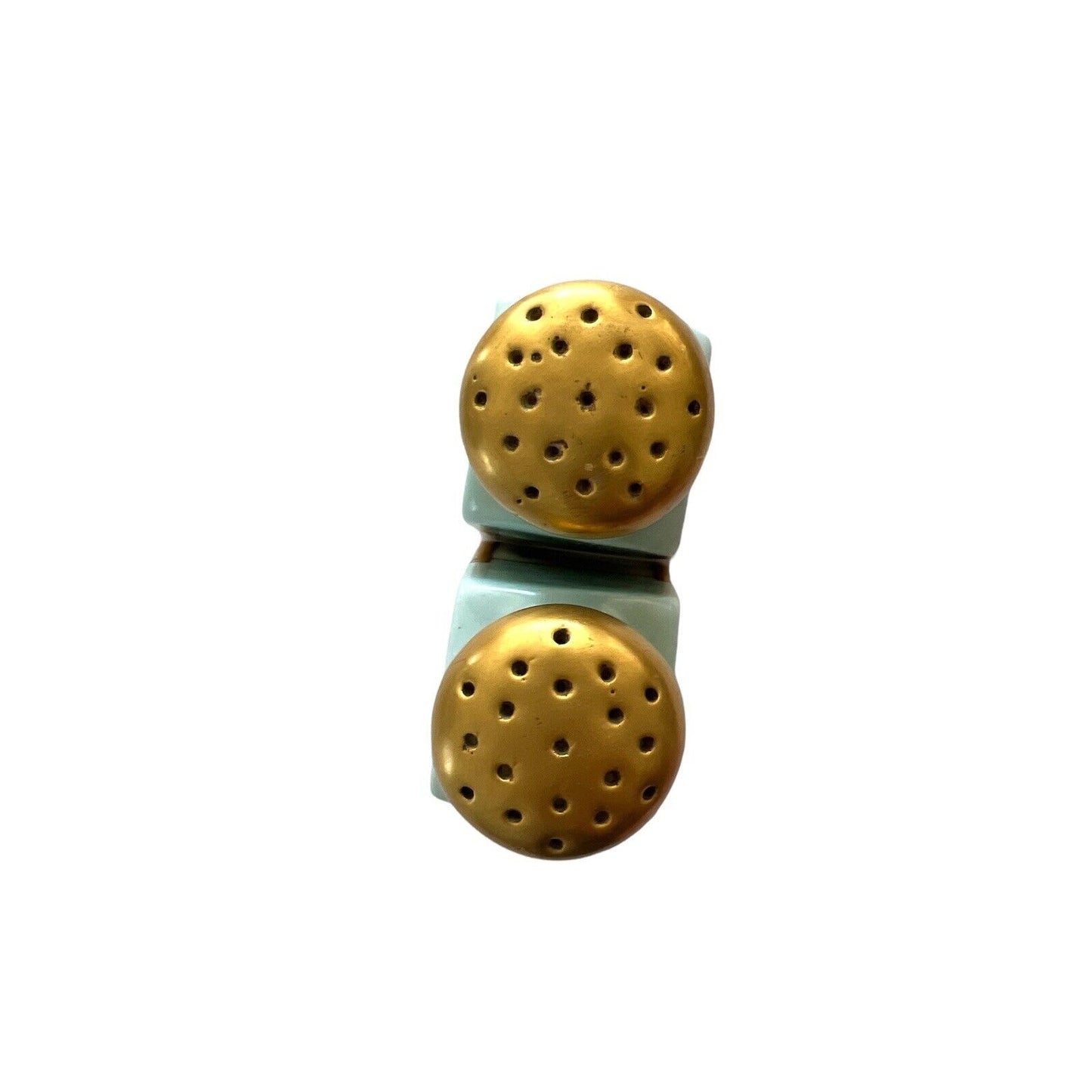 Vintage Bavarian ? Salt And Pepper Hand Painted Floral Gold Shakers EUC