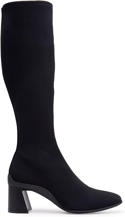 7W Aerosoles Centola Wide Women's Knee High Boot in Black Stretch  Fabric New