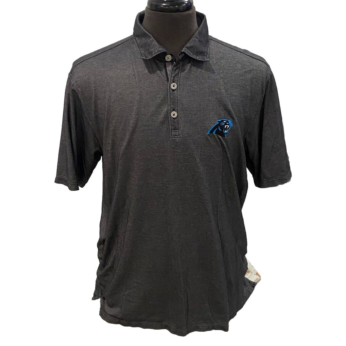 Size Large Tommy Bahama Football Polo Shirt Carolina Panthers