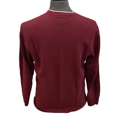 XL Polo Ralph Lauren Shirt Men’s Maroon Thermal Pullover Long Sleeve Top