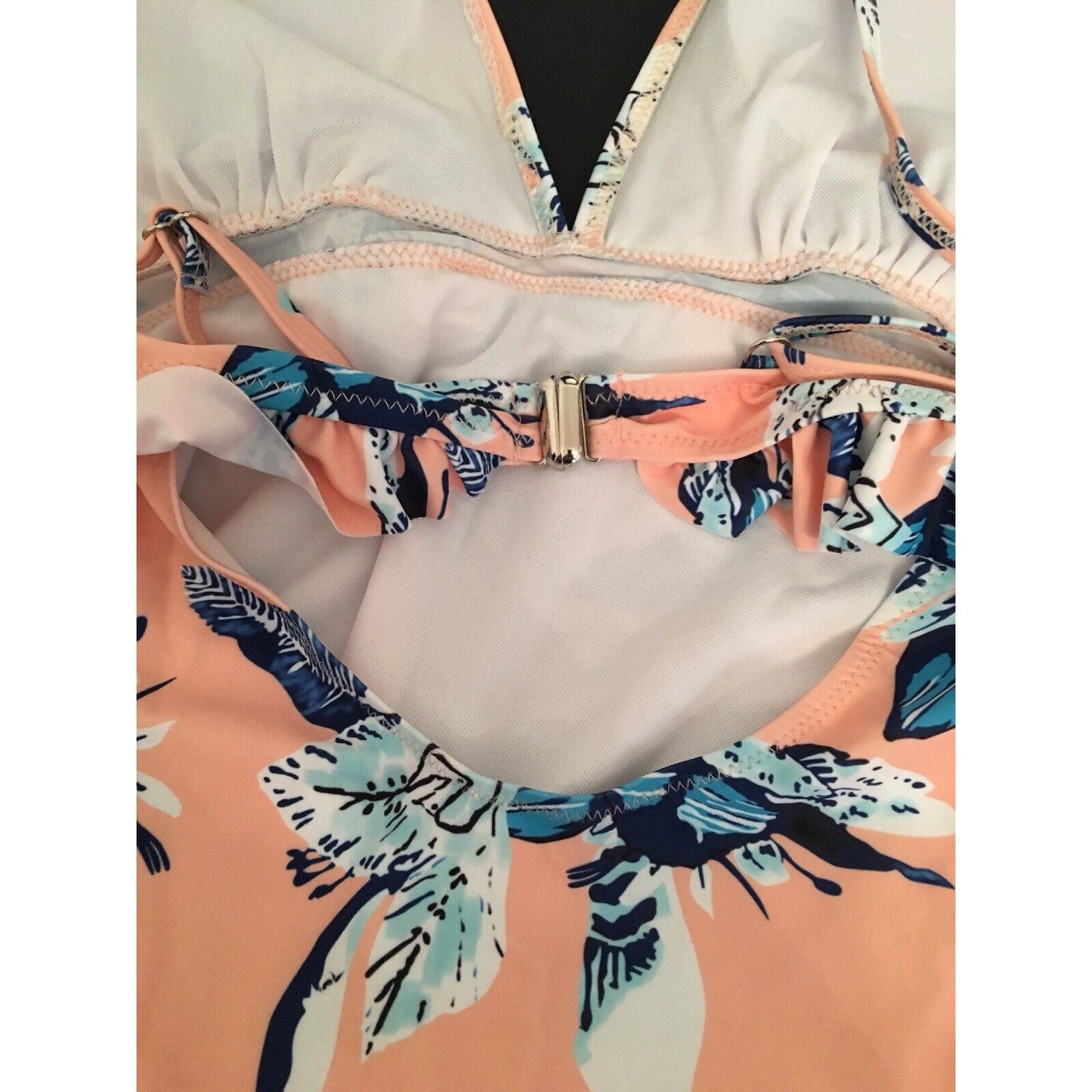 Medium TengWeng Monokini Peach One Piece Women's Swimsuit New Padded