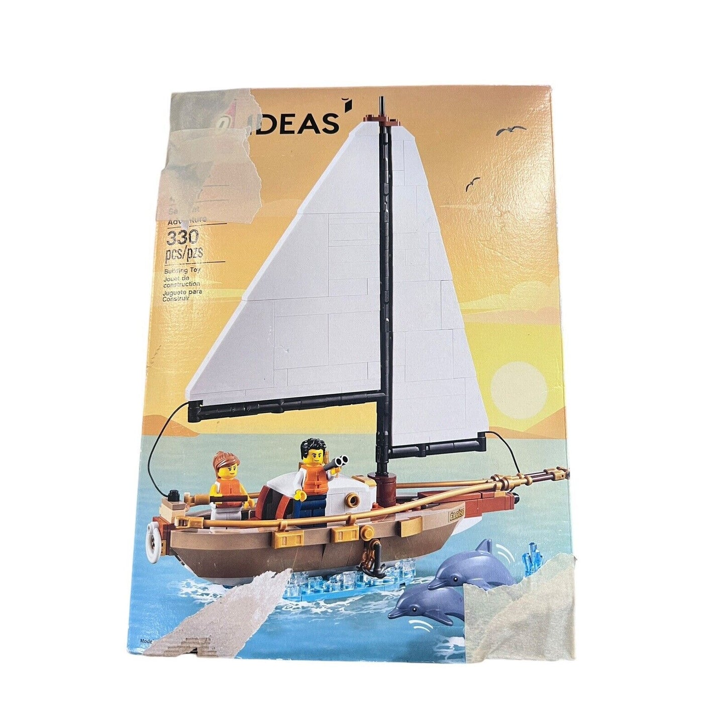 LEGO IDEAS SAILBOAT ADVENTURE SET 40487 Mini Figs Dolphin Boat New Damaged Box