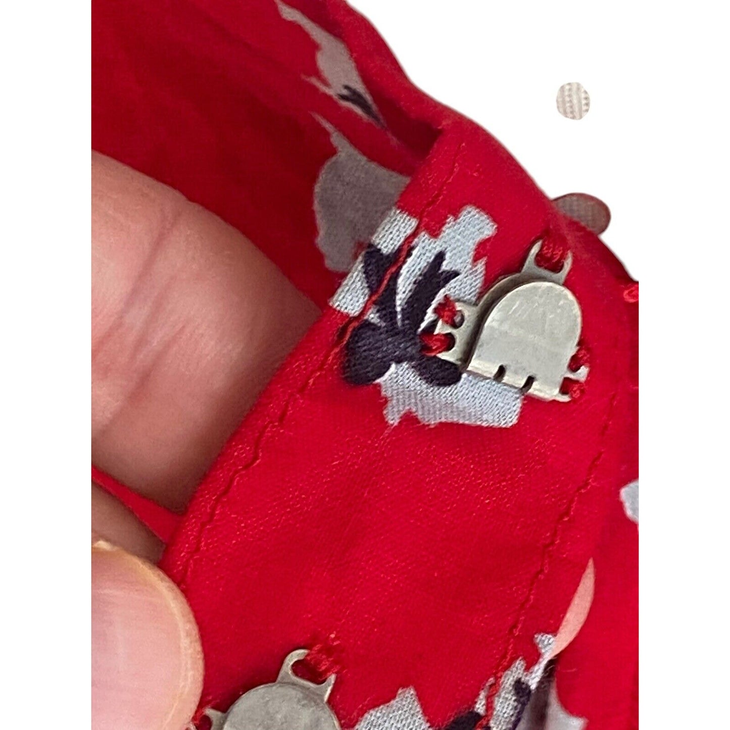 Vintage 80s Scotty Dog Red Circle Skirt Handmade Party Costume