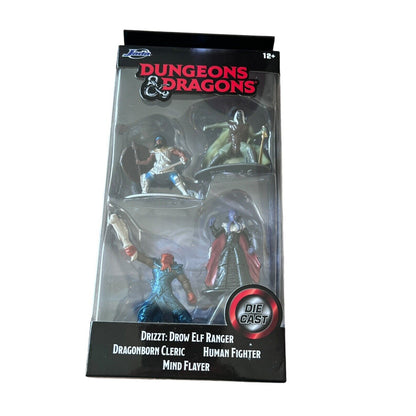 JADA Dungeons & Dragons 4 Die Cast Figures Drizzt, Cleric, Mind Flayer, Human A