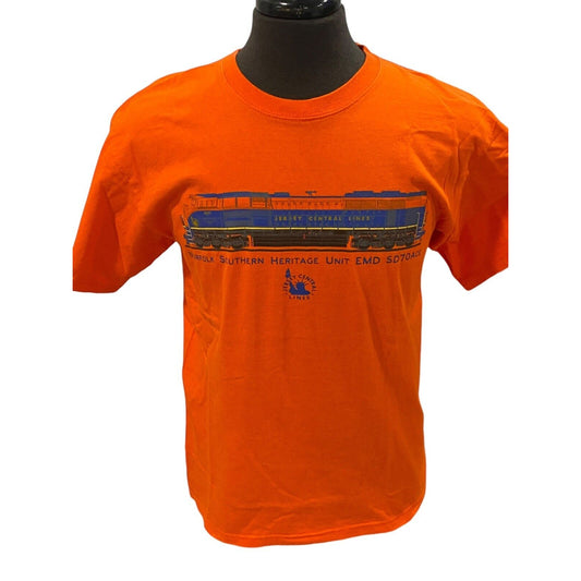 Size M Jersey Central Lines Norfolk Southern Heritage Unit EMD Train T-Shirt Vtg