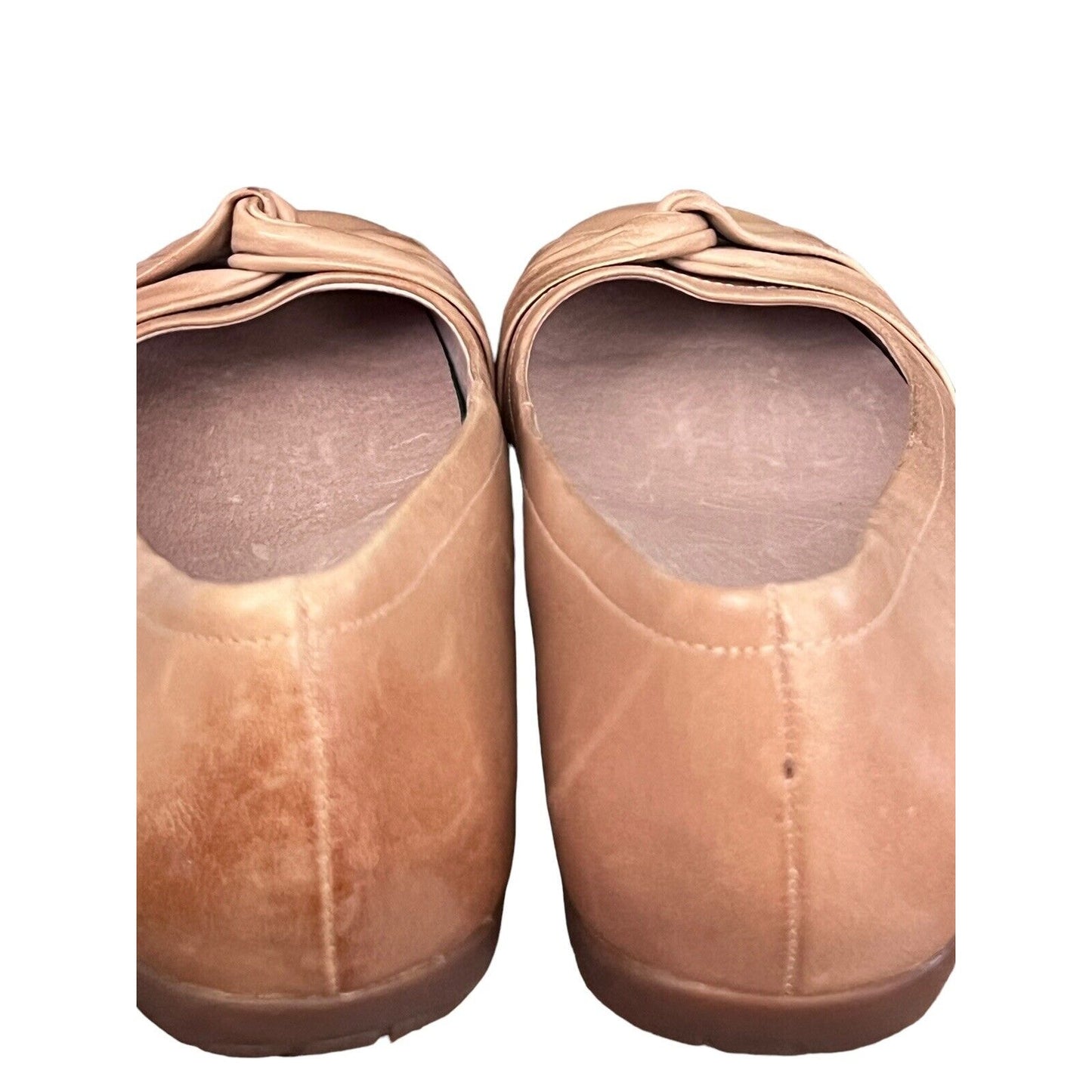 Size 7 N Abeo Terrie Women's Flat Shoes Leather Tan NWOB