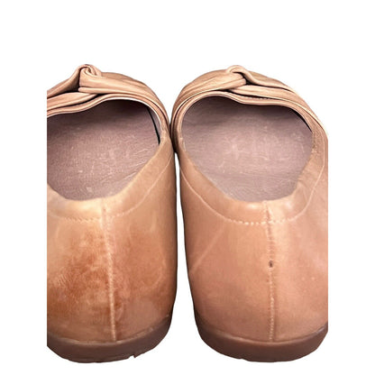 Size 7 N Abeo Terrie Women's Flat Shoes Leather Tan NWOB
