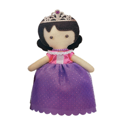 Brunette Princess Doll Feltworks Fun Embroidery Kit by Dimensions NEW Sealed Kid