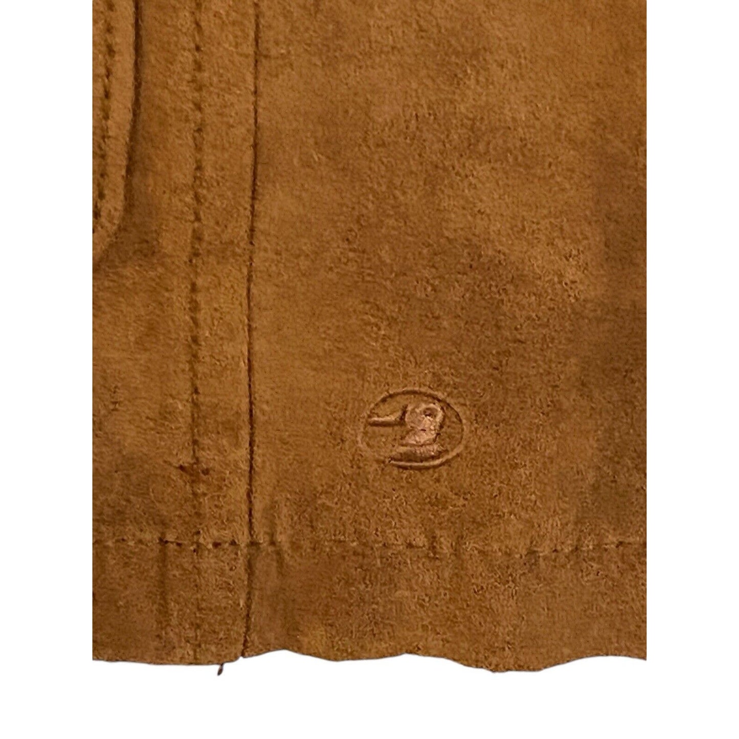 Size Large Duck Head Button Down Jacket Shacket Womens Front Pockets Brown Suede