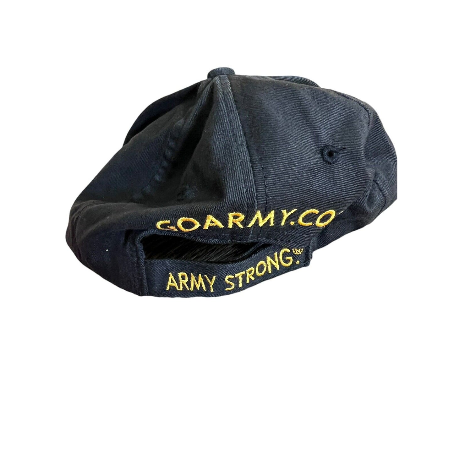 U.S. ARMY Hat Army Strong USA MADE Black Yellow Cap Adjustable
