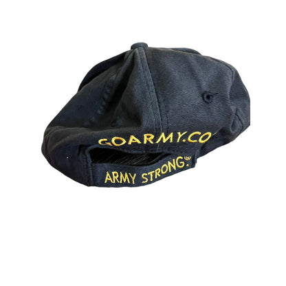 U.S. ARMY Hat Army Strong USA MADE Black Yellow Cap Adjustable