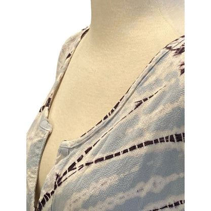 Size Small Hard Tail Forever Boho Tie Dye Tunic Top Blue EUC Horizontal Stripe
