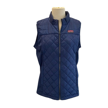 Size Medium Simply Southern Women’s Azure Navy Blue Puffer Vest Classic Preppy