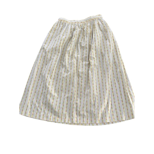 Vintage Selections by Manor House Yellow Floral Midi Skirt Cottage Granny Core