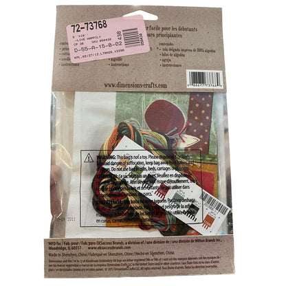 Dimensions Whimsy Applique Embroidery Kit Live Happily Bird Lori Siebert New