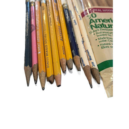 Vintage Pencil Lot of 19 Mallard Eagle Faber General Football Ad Made in USA
