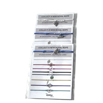 EFFY Royal Rope Bracelet Charm Royal Caribbean LOT Of 3 Cruise Ship Diamond