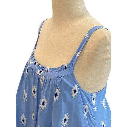 Size Small Southern Tide "RAYELLE" Layered Sundress Tier Blue White Ikat