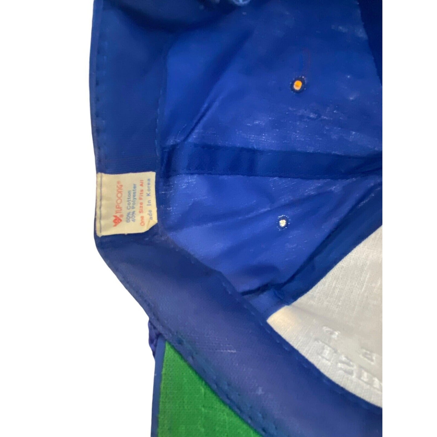 Vintage Hat Imported Canadian Mist Ball Cap Rope Hat Blue Snap Back