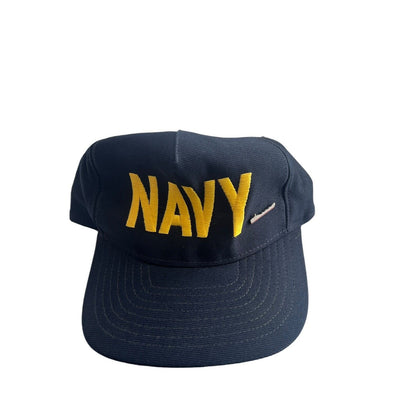 US Navy Ball Cap Snapback Made In The USA One Size Fits All With Ship Pin