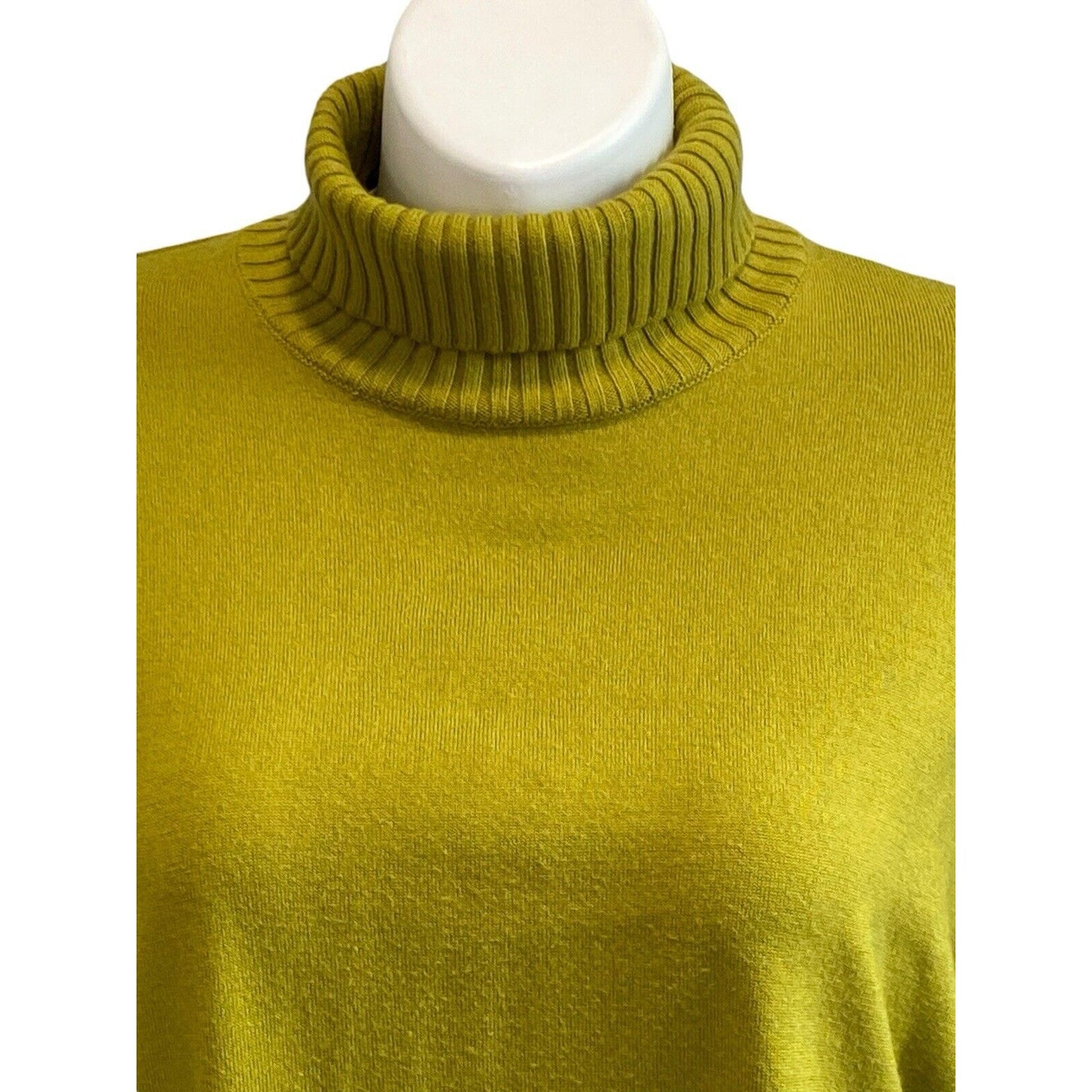 3X Gispa Made In Italy Green Turtle Neck Wool Blend Sweater
