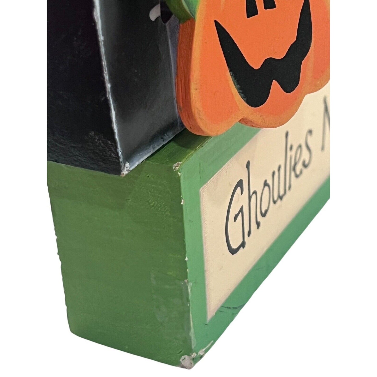 Wooden Autumn Halloween Decor Ghouls Dracula Cute Home Fall Decoration Painted