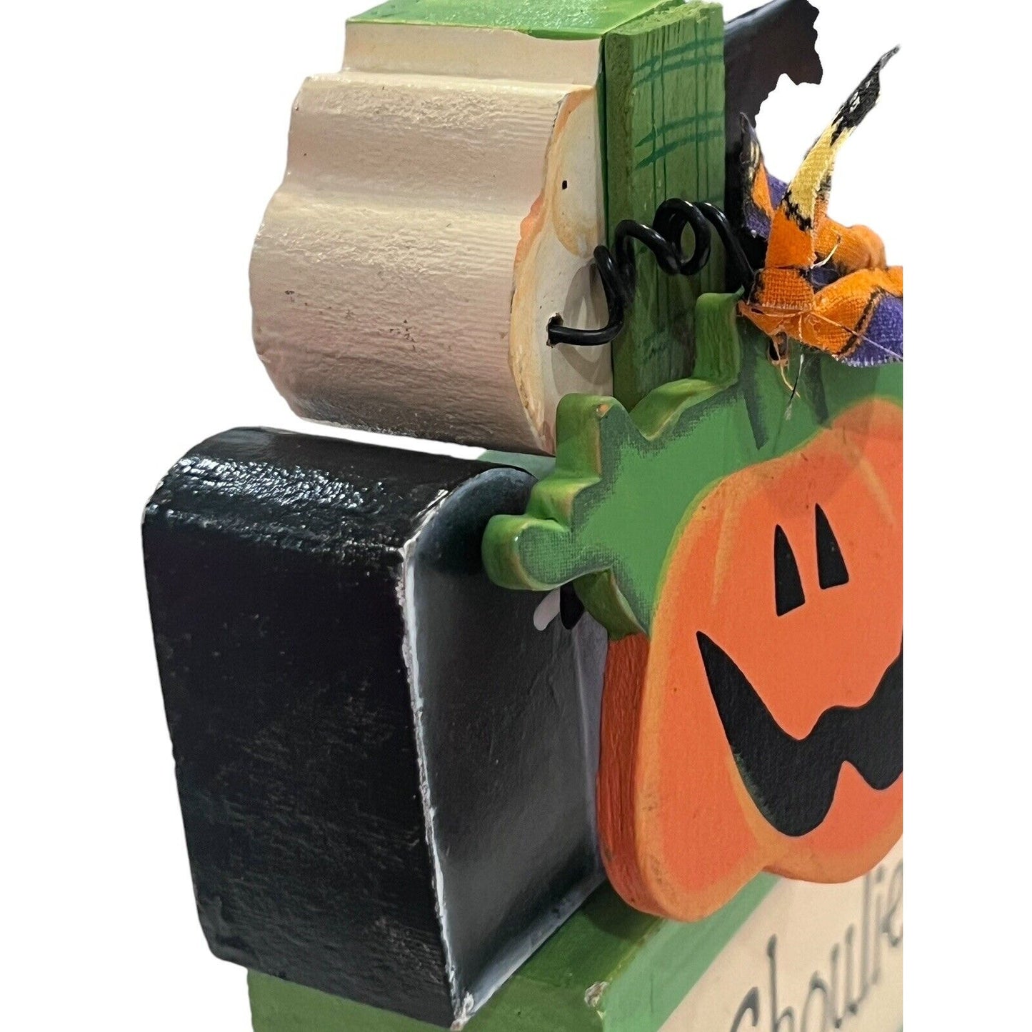 Wooden Autumn Halloween Decor Ghouls Dracula Cute Home Fall Decoration Painted