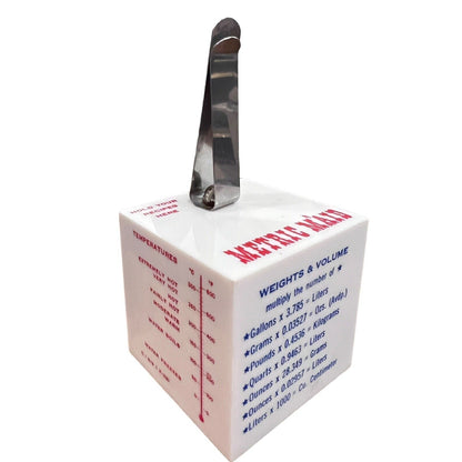 Metric Maid Vintage Recipe Card Holder Cooking Conversion Charts