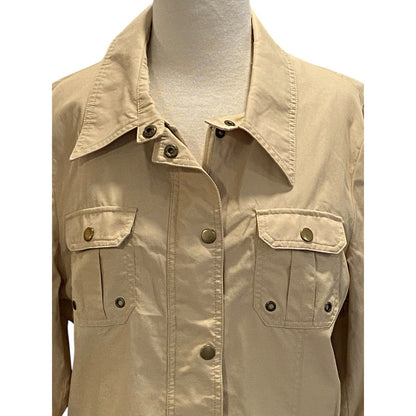 Montana Co. Jacket Size Medium Safari Tan Twill 4 Pocket Gorpcore Adventure