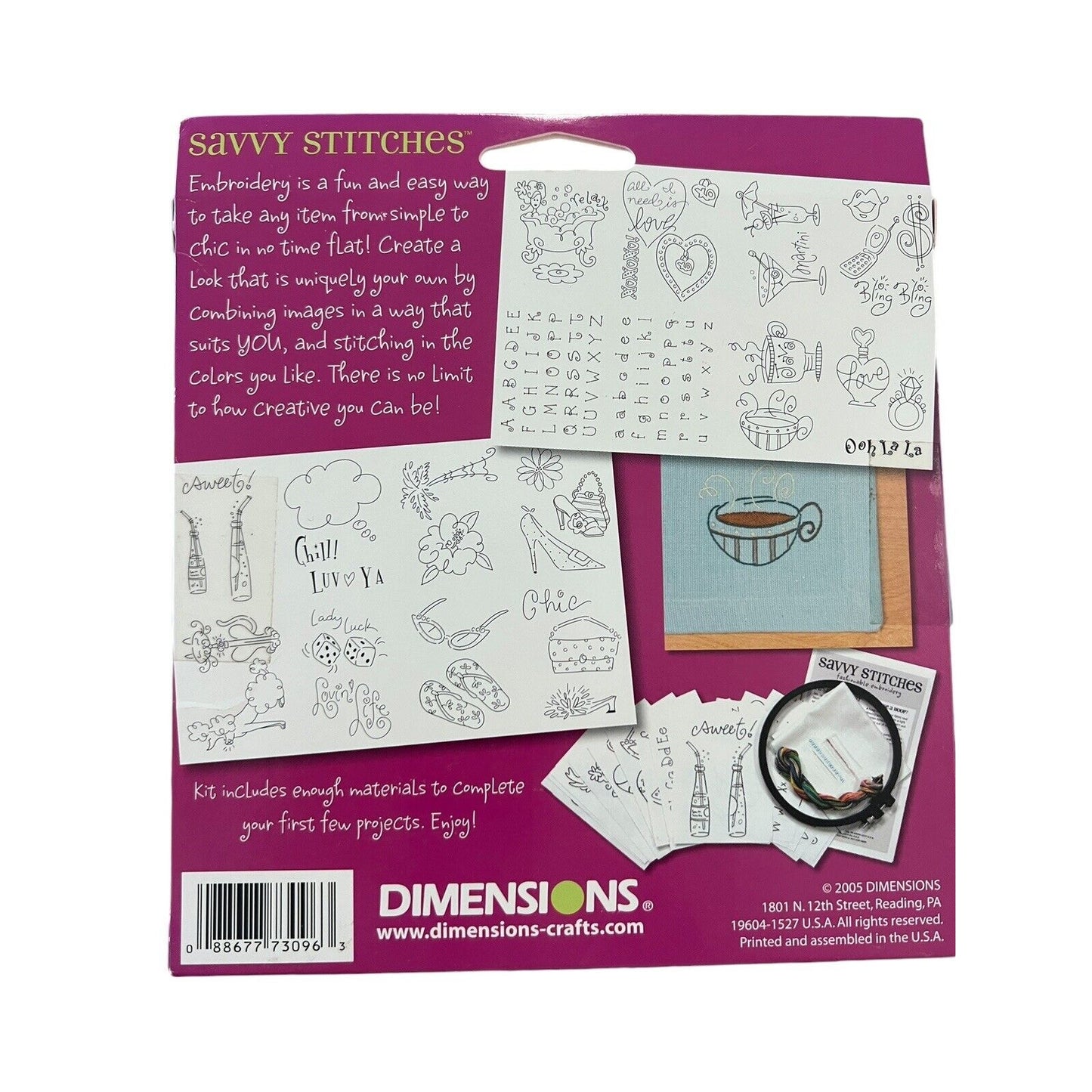 Dimensions Savvy Stitches Embroidery Transfers Its A Girl Thing Sewing Craft NEW