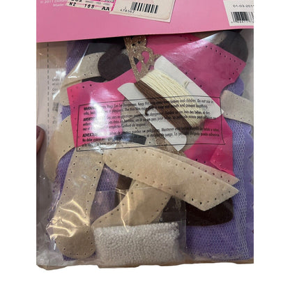 Brunette Princess Doll Feltworks Fun Embroidery Kit by Dimensions NEW Sealed Kid