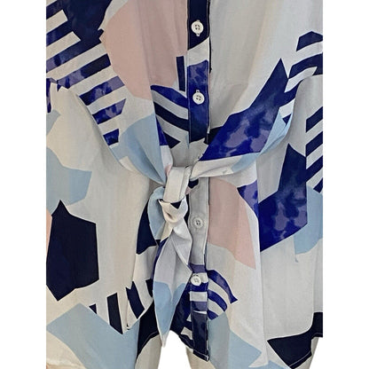 Size 2 Torrid Womens Plus Geometric Sleeveless Top Blouse Shirt